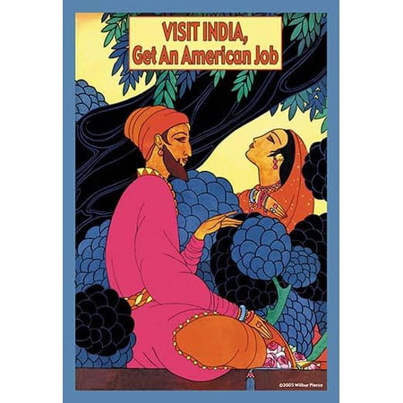 Visit India, Get An American Job- Fine Art Canvas Print (20" x 30")