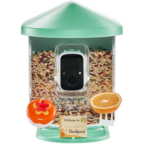 Smart Bird Feeder with Species Auto Capture Camera 2K HD AI Identify Bird