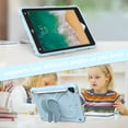 thumbnail image 4 of Children-Friendly Case for iPad 9.7" 6th Gen 2018, iPad Pro 9.7" Cover with Pencil Holder, Allytech Rugged Hard PC + TPU Kidsproof Hybrid Protection Pen Slot Case for iPad 6 2018, Blue, 4 of 7