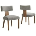 thumbnail image 2 of Nalani Dining Chairs - Set of 2 in Heathered Weave Wheat Deep Brown, 2 of 10