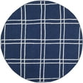 thumbnail image 6 of SAFAVIEH Dhurrie Skyler Geometric Diamonds Wool Area Rug, Navy/Ivory, 8' x 10', 6 of 10