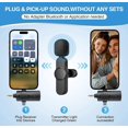 thumbnail image 3 of Microphone Lavalier Sans Fil Double Ultra Faible Latence 2.4G avec Puce de Réduction de Bruit Intégrée - 7h d'Autonomie - Compatible avec iPhone et Android, 3 of 5