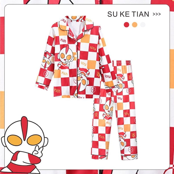 2023 Marvels Spiderman conjunto de pijamas para niños primavera y otoño estampado fino niñas niños rojo Natal Año Nuevo hogar ropa 14 altura 125-135cm zhangmengya CONDUJO