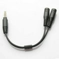 thumbnail image 2 of Headset Adapter For 3.5mm Headsets With Separate Headphone Microphone Plugs M/F, 2 of 6