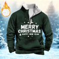 thumbnail image 2 of Heydday Christmas Sweatshirts for Men Graphic, Long Sleeve Mens Sweatshirts with Zipper, Loose Fit Sweatshirts for Men Big and Tall with Kangroo Pockets for Winter, 2 of 9