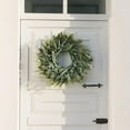 thumbnail image 6 of 24" Eucalyptus Wreath for Front Door - Large Artificial Greenery Outdoor Wreath for Porch, Window, Farmhouse, Home, Holiday, Hanging Decor - Spring, Summer, Fall, All season, 6 of 9