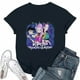 thumbnail image 1 of Moonsky Camiseta unisex Huntrix Dem-0n, colores cómodos, camiseta Huntrix para niñas, camiseta Mira Rumi Joey, merchandising, regalo juvenil para fans del K-pop (Azul marino S), 1 of 4