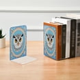 thumbnail image 6 of Wobogo White Owl Pattern Acrylic Bookends Clear L-Shaped Book Holder with Non-Slip Pads for Books Files Magazines CD DVD 5.4×4.1×8.1in, 6 of 6