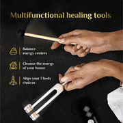 Tuning Forks for Healing Set (128Hz, 256Hz, 512Hz) — Calibrated Weighted Tuning Forks with Video Course Included