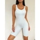 thumbnail image 2 of Body deportivo para mujer Color puro Slim Skinny Deep U Beauty Back Monos de yoga para mujer Beige M, 2 of 8