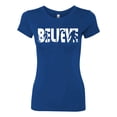 thumbnail image 2 of Wild Bobby Believe Bigfoot Aliens Women Slim Fit Junior Tee, 2 of 6