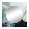 thumbnail image 2 of Designart "Monochrome Paint Minimalist Corner III" coastal Square Mirror For Wall Decor - Large White Square Printed Wall Mirror Art - Square Coastal Mirror - Wall Mounted Square Large Mirror, 2 of 5