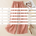 thumbnail image 4 of Women's Embroidered Wide Leg Pants, Cotton Linen Cropped Trousers with Elastic Drawstring Waist, Comfortable Breathable Summer Lounge Pants for Women Beige L, 4 of 4