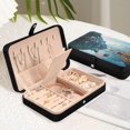 thumbnail image 6 of SKYSONIC Mountain Travel Jewelry Box PU Leather Jewelry Organizer Ideal Gift for Women Girls, Portable Mini Jewelry Travel Case for Earrings Rings Necklaces Bracelets, 6 of 7