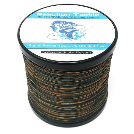 Reaction Tackle Braided Fishing Line Green Camo 30LB