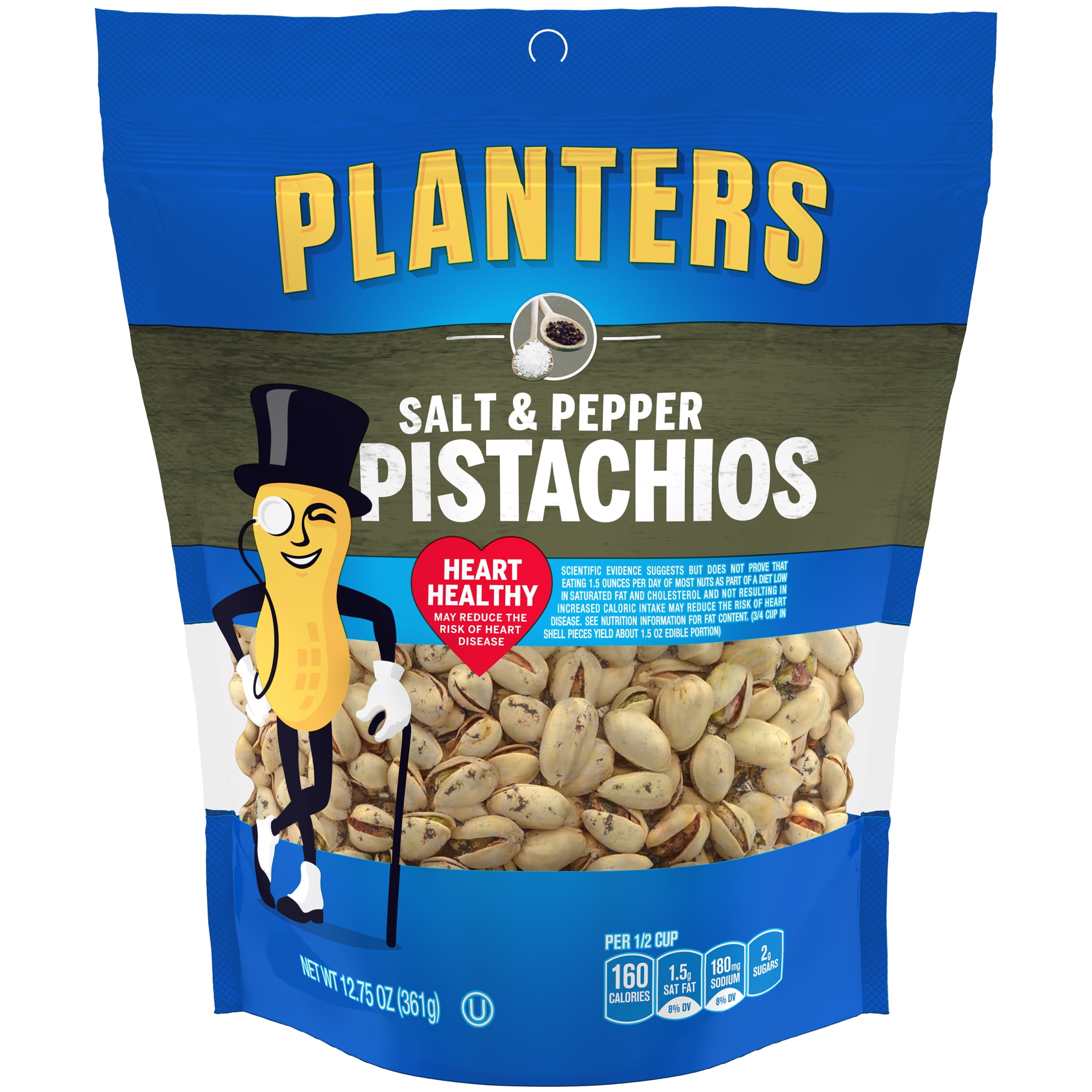 Planters Salt & Pepper Pistachios, 12.75 oz Bag