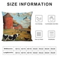 thumbnail image 5 of Orinice Cows Barn Birds Graphic Decorative Throw Pillow Cover for Home Couch Living Room Bed Sofa - Short Plush Pillow Case 1PC 12x12in, 5 of 5