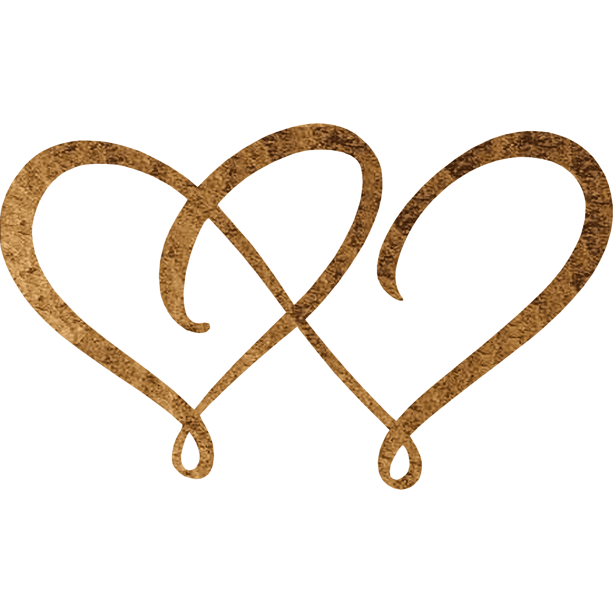 Hearts within Heart Wall Metal Art with Rustic Copper Finish Hanging 
