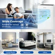 Costway 8000 BTU 5000 BTU (8000BTU ASHRAE) 250 sq ft Portable Air Conditioner with Fan and Humidifier, White