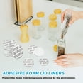 thumbnail image 5 of Uxcell 20mm/24mm/28mm/38mm/63mm/70mmFoam Lid Liner, 300Pcs Adhesive Round PS Pressure Sensitive Seals, Cap Liners Resistant Tamper for Plastic Glass Jar Bottle Cap Canning Vials Seals, 5 of 7