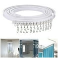 Soumake 1 Set Curtain Track Accessories Ceiling Curtain Track Bendable