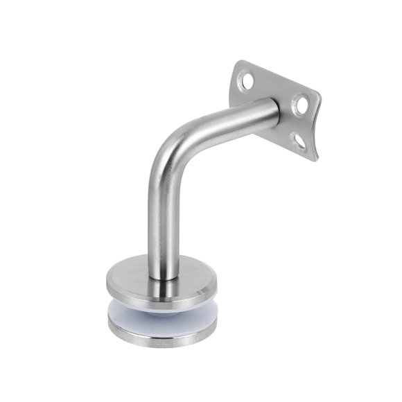 Minkissy 1Set Commercial Use Glass Clamp for Stair Railing 4.1x3.1in Silver Stainless Steel