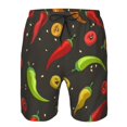 thumbnail image 4 of Disketp Men'S Swim Trunks Hawaiian Breathable Surf Beach Swimsuits Mesh Lining Beach Shorts With Pockets-Chili2, 4 of 9