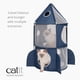 thumbnail image 2 of Cat Tower Catit Vesper Rocket Blue con cojín y juguete, 2 of 7