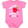 thumbnail image 3 of Inktastic Youre the Apple of My Eye Valentine Pun with Cute Apple Boys or Girls Baby Bodysuit, 3 of 5