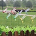thumbnail image 3 of 100Fens 8Pcs Dragonflies Garden Pole Decorative Garden Flowers Potted Ornaments Artificial Dragonflystakes Indoor Outdoor Yard Garden Flower Pot Decoration, 3 of 6