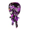 thumbnail image 4 of Fgvctg Valentine’s Day Glowing Heart Bouffant Scrub Cap Tie Back for Women Long Hair Comfortable Head Cover for Work Spa and Daily Use Pink, 4 of 5