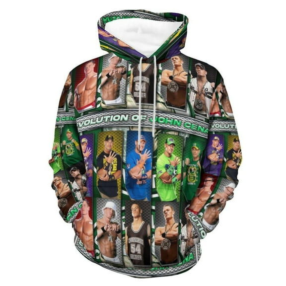 John Cena Wrestler Fashion Hip Hop Women/Men Hoodie Sweatshirt With Pocket Black