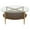 Gold/Walnut, variant on Evelyn&Zoe Otto 36" Wide Round Coffee Table with MDF Shelf, Brass/White Lacquer