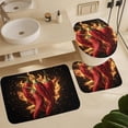 thumbnail image 6 of Bathroom Rugs and Shower Curtain Sets, Christmas Pattern Printed on Bath Sets for Bathroom Accessories, Ideal for Bathroom Apartment RV College Dorm, 72 x 72 inches, 6 of 8