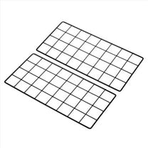 Uxcell 16"x8" Wire Grid Panel, 2 Pcs WWall Grid Decorative Board Photo Display for Home Office Wedding, Black