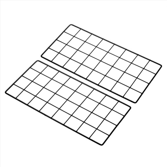 Uxcell 16"x8" Wire Grid Panel, 2 Pcs WWall Grid Decorative Board Photo Display for Home Office Wedding, Black