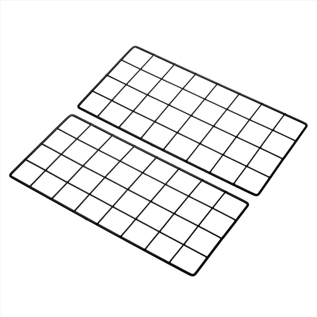Panel de rejilla de alambre Uxcell para fotos, imágenes, notas, paneles colgantes organizadores decorativos de pared negro 16x8 pulgadas