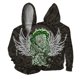 thumbnail image 3 of Sudadera con capucha y cremallera con estampado de lobo elegante Sudadera moderna y versátil para hombre Ropa informal y cómoda para hombre Sudadera para hombre, 3 of 5