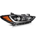 thumbnail image 4 of cciyu Headlight Assembly For Hyundai For Elantra 2017-2018 Black Housing Amber Reflector Clear Lens Driver & Passenger Side Headlamps, 4 of 5