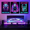 thumbnail image 2 of Cool Gaming Wall Hieng Playboy Dogs Cats Posters Colorful Neon Painting Print Kids Boy Playroom Cyberpunk Animals Pictures Gaming Room Aesthetic Teen Boy Bedroom Decor, 2 of 6