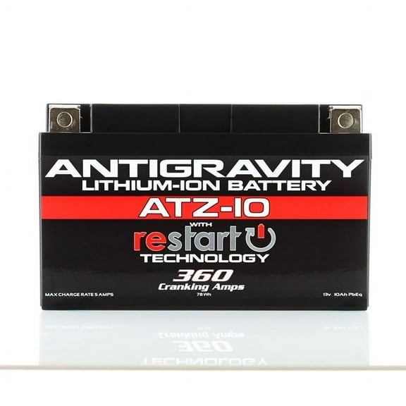 Antigravity ATZ-10 Lithium Motorcycle Powersports Battery – 360 CA, 12 Ah