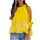 thumbnail image 1 of Camisas Para Mujer Moda Plantas Estampado Manga Dividida Tops Cuello Redondo Volantes Blusa Corta Odeerbi ODB124216, 1 of 5