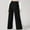 Black, variant on Womens High Waist Pants Wide Leg Casual Pleated Side Elastic Waist Loose Casual Long Pants With Pocket Black M