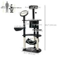 thumbnail image 3 of PawHut Multi-Level Plush Cat Tree for Large Cats Adult, 60" H, Dark Grey, 3 of 8