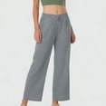 thumbnail image 7 of Momihoom Women's Linen-Blend Drawstring Wide-Leg Pants, High Waist Casual Trousers with Pockets, 7 of 7
