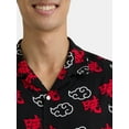 thumbnail image 4 of Naruto Men's and Big Men's Button Front Resort Shirt with Short Sleeves, Sizes S-3XL, 4 of 5