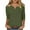 Army Green, variant on Scyoekwg Womens Shirts 3/4 Sleeve Tops V-Neck Three-quarter Sleeve Tshirt Dressy Casual Blouses Vintage Loose Fall Clothes Fashion Solid Color Pullover Tops(Gray,S)