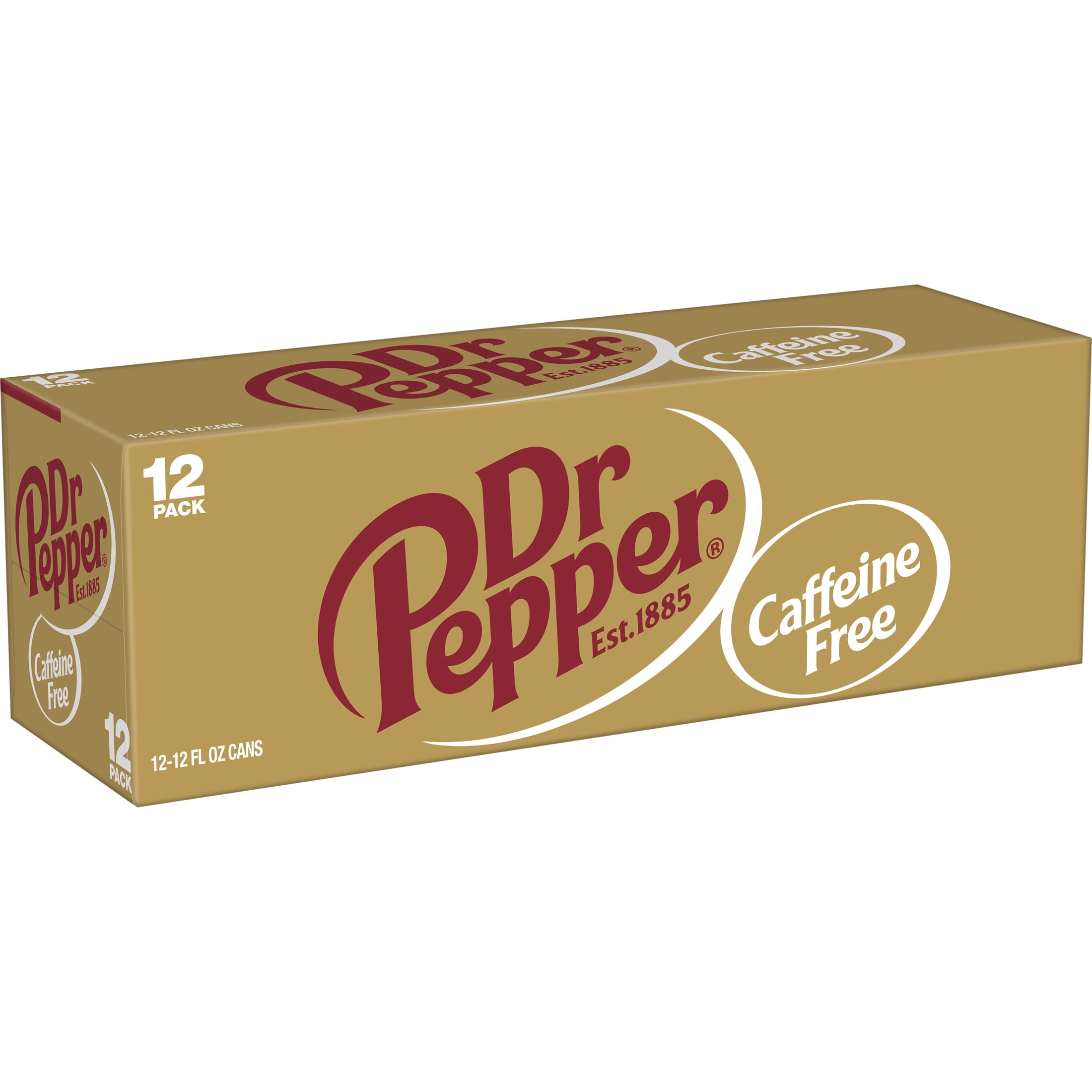 Dr Pepper Caffeine Free Soda Pop, 12 fl oz, 12 Pack Cans