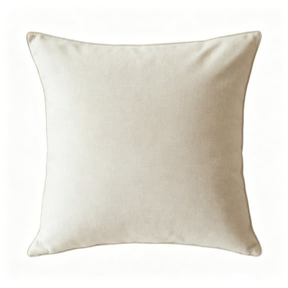 Throw Pillow Covers 21x21 in, 1PCS Natural | No Inserts | Pillow Covers for Living Room, Bed, Sofa, Couch | Decorative Cushion Covers with Improved Zipper