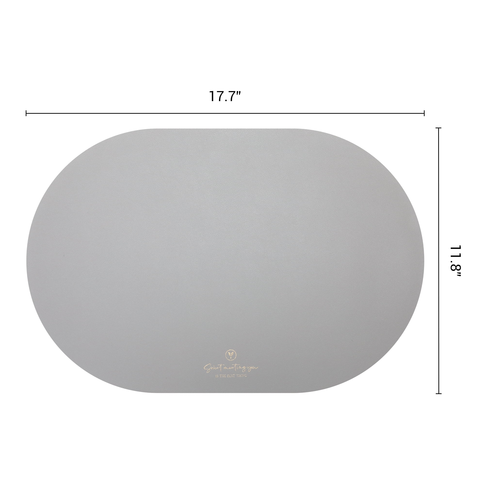 Unique Bargains 4pcs Faux Leather Placemats for Kitchen Green 17.7"x11.8"